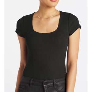 Kaileigh Madisol Square Neck Knit Bodysuit Black XS New With Tags Stitch Fix